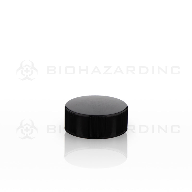 Plastic Cap | Phenolic Caps | 28mm - Black Cap Biohazard Inc   