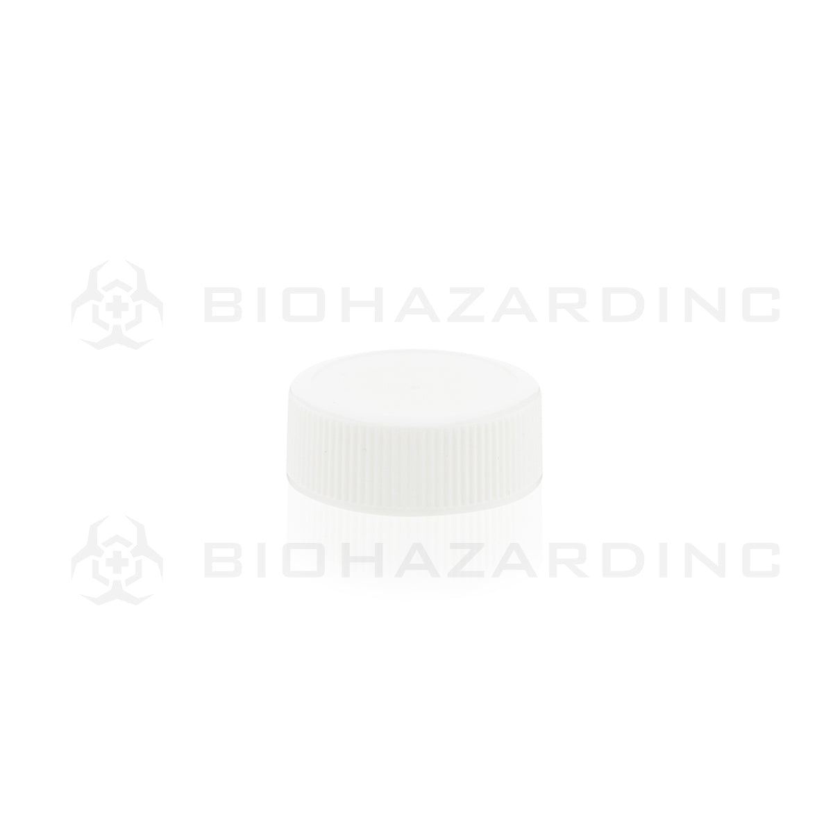Plastic Cap | Polypropylene Plastic Caps | 28mm - White - 126 Count Cap Biohazard Inc   
