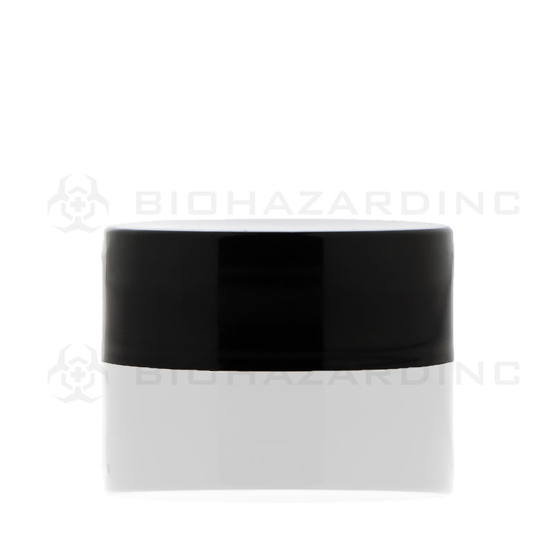 Child Resistant | Smooth Push Down & Turn Plastic Foil Lined Caps | 38mm - Gloss Black - 80 Count Child Resistant Cap Biohazard Inc   