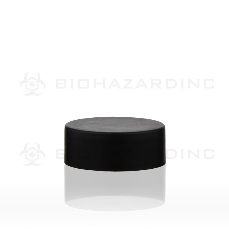 Child Resistant | Plastic Caps | 38mm - Matte Black - 80 Count Child Resistant Cap Biohazard Inc   
