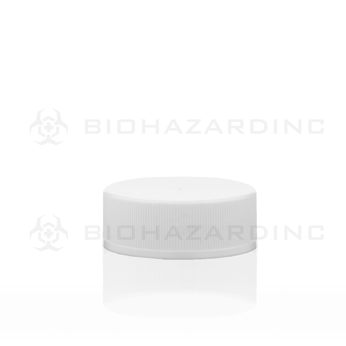 Child Resistant | Plastic Caps | 38mm - White - 80 Count Child Resistant Cap Biohazard Inc   