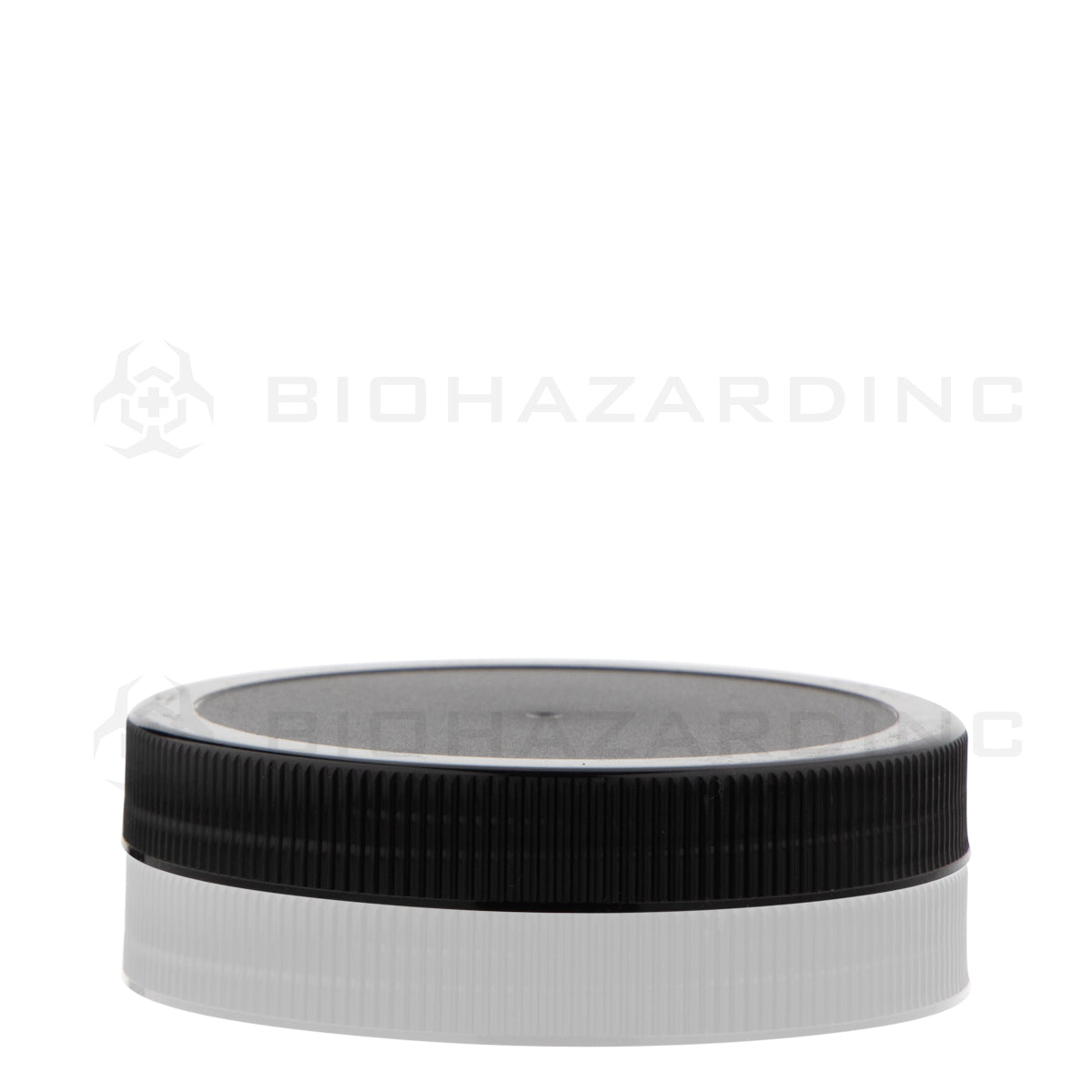 Plastic Cap | Ribbed Plastic Caps | 89mm - Black Cap Biohazard Inc   