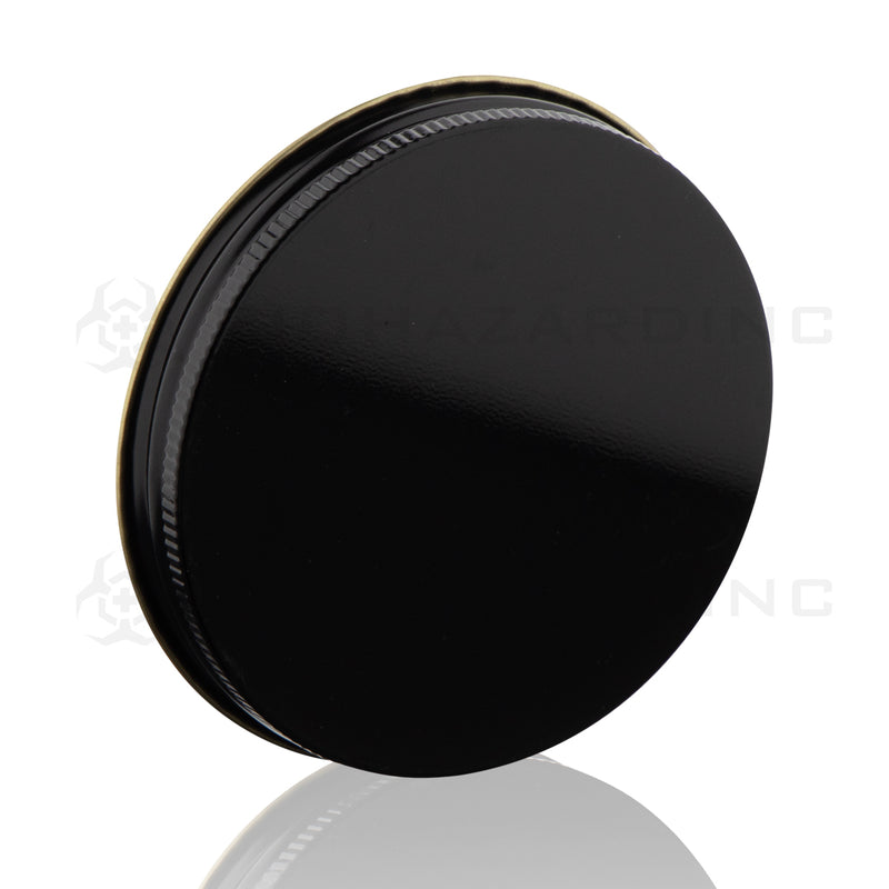 Metal Cap | Lid w/ Plastisol Liner | 89mm - Black Cap with PS Liner Biohazard Inc   