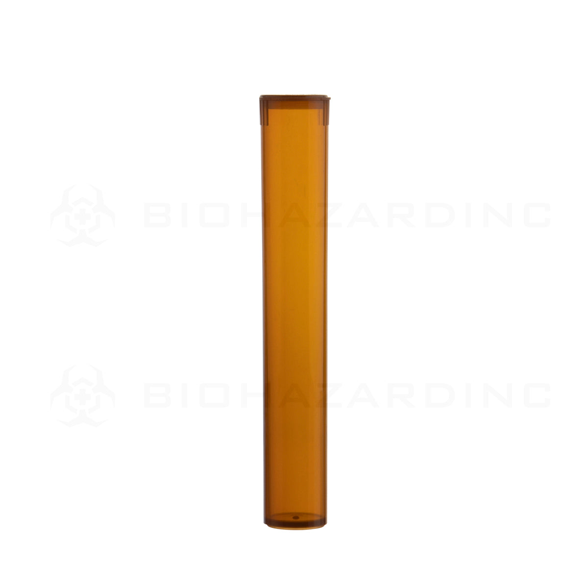 Child Resistant | Pop Top Pre-Roll Plastic Tubes | 116mm - Amber - 1000 Count Child Resistant Joint Tube Biohazard Inc   