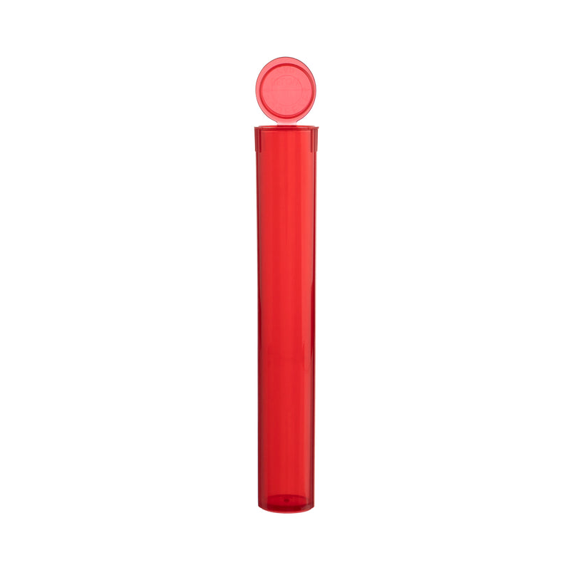 Child Resistant | Pop Top Pre-Roll Plastic Tubes | 116mm - Red - 1000 Count  Biohazard Inc   