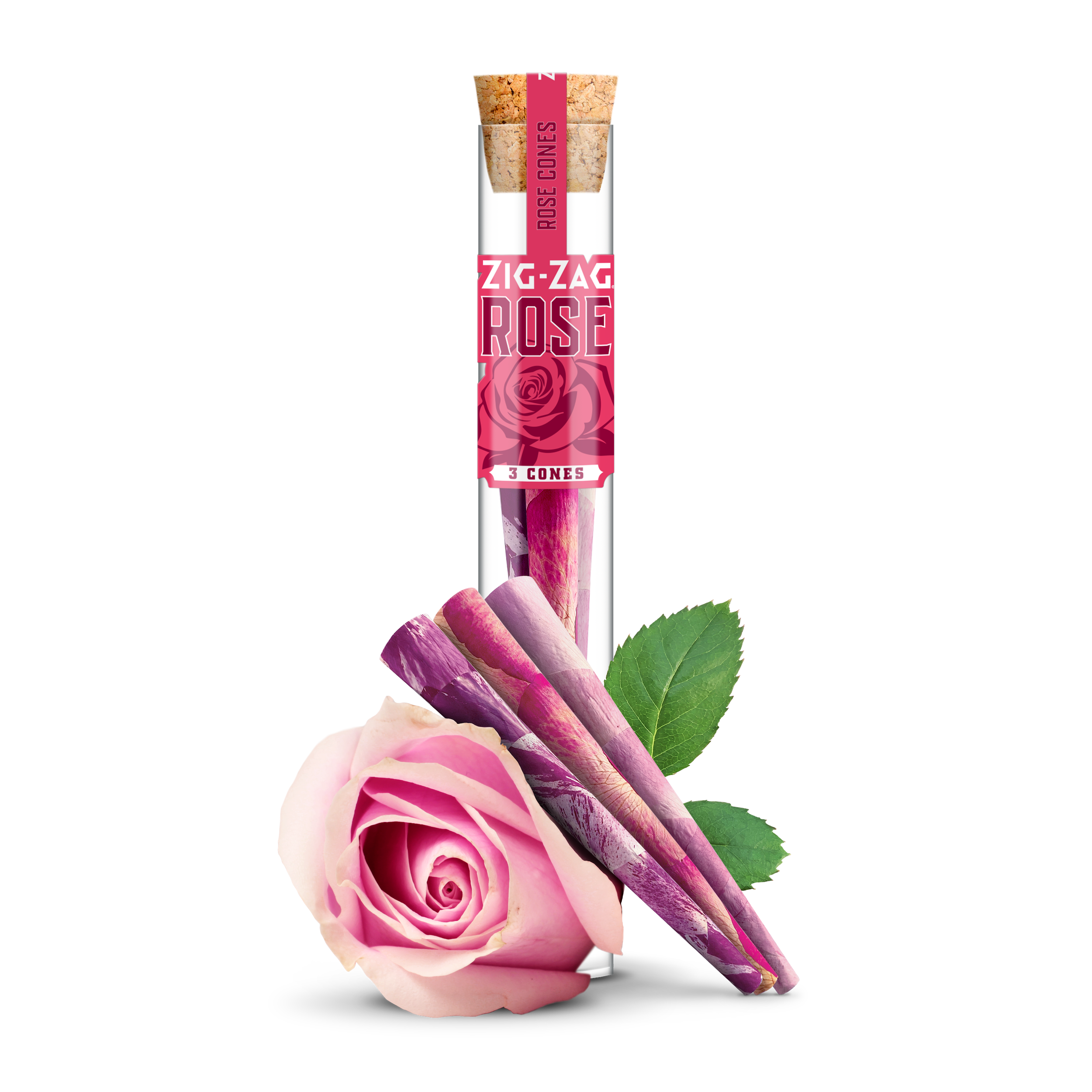 Zig-Zag® | Pre-Rolled Rose Cones King Size | 110mm - Rose Petals - 8 C