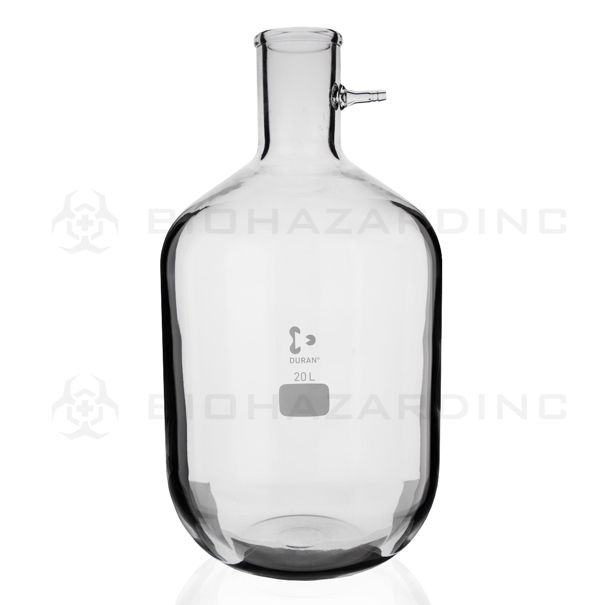 Schott DURAN® | Filtering Flask - Bottle Shape w/ Glass Hose | 20,000 mL Filtering Flask Bottle Schott Duran   
