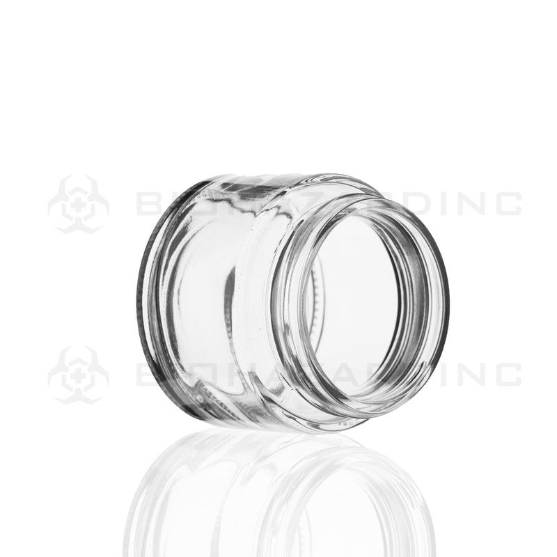 Glass Jar | Straight Sided Flush Glass Jars - Clear | 53mm - 2oz - 200 Count Glass Jar Biohazard Inc   