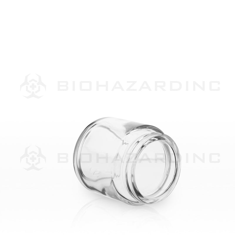 Glass Jar | Rounded Base Heavy Wall Glass Jars - Clear | 53mm - 3.75oz - Various Counts Glass Jar Biohazard Inc   