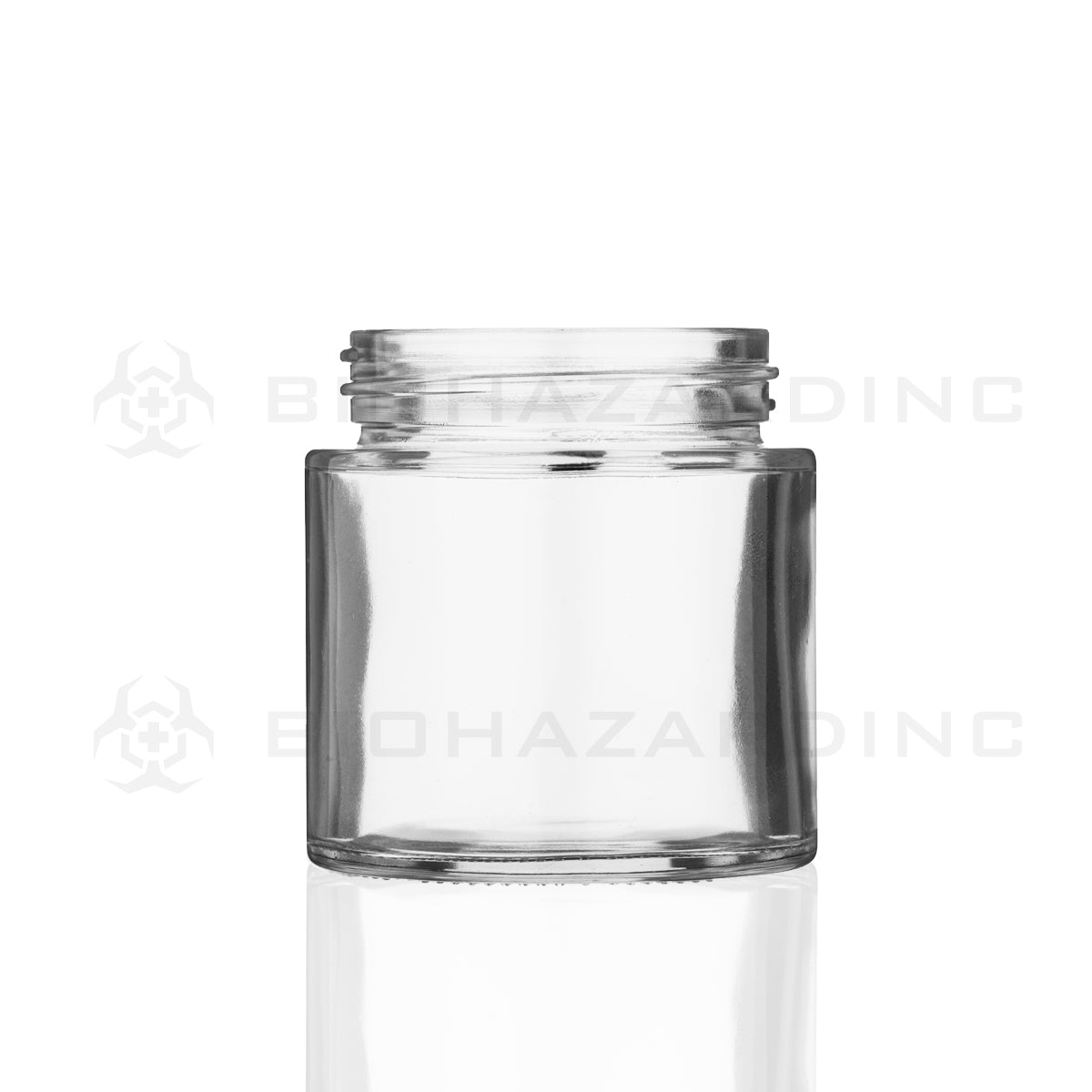 Glass Jar | Straight Sided Flush Glass Jars - Clear  | 53mm - 3oz - 150 Count Glass Jar Biohazard Inc   