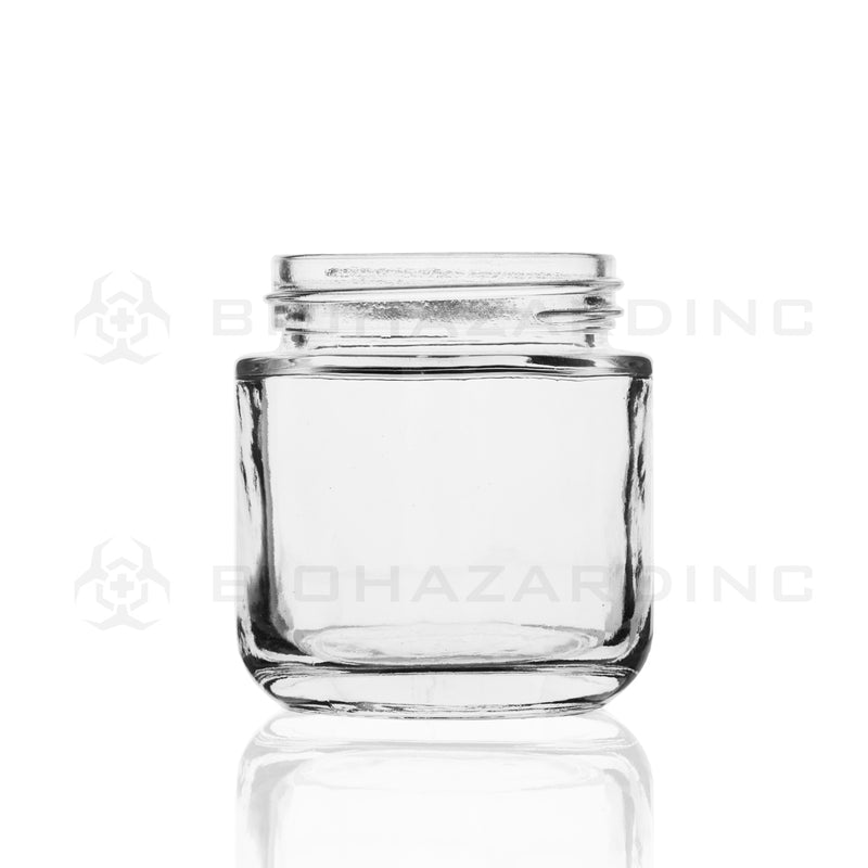 Glass Jar | Rounded Base Heavy Wall Glass Jars - Clear | 53mm - 3.75oz - Various Counts Glass Jar Biohazard Inc 150 Count  