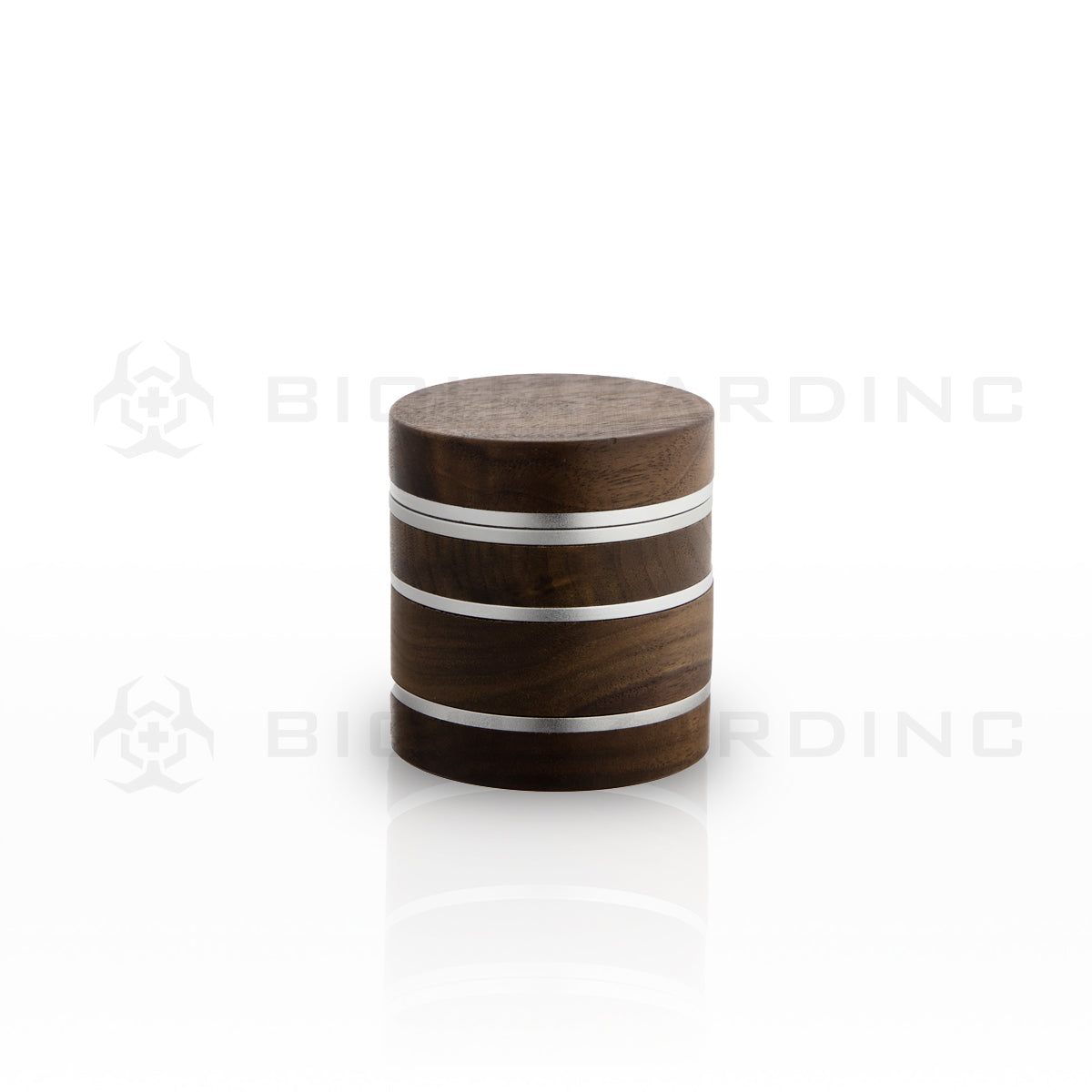 Grinder | Wood Grinder | 3 Piece - Silver Trim Wood Grinder Biohazard Inc   