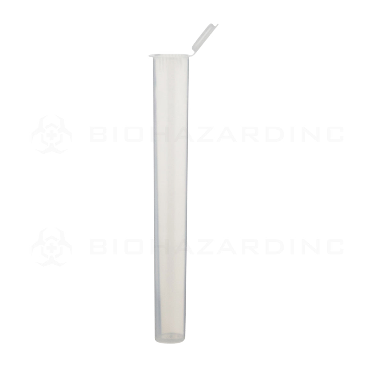 Child Resistant | Pop Top Translucent Plastic Pre-Roll Tubes | 140mm - Clear - 1400 Count Child Resistant Joint Tube Biohazard Inc   