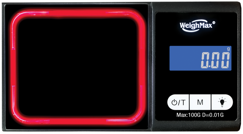 WeighMax | Luminx Digital Scale | 100g Capacity - 0.01g Readability - Various Colors Scale Biohazard Inc Red  