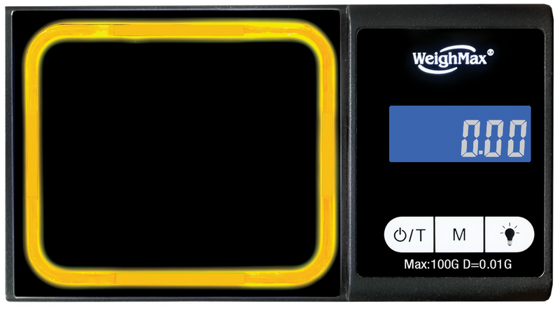 WeighMax | Luminx Digital Scale | 100g Capacity - 0.01g Readability - Various Colors Scale Biohazard Inc Yellow  