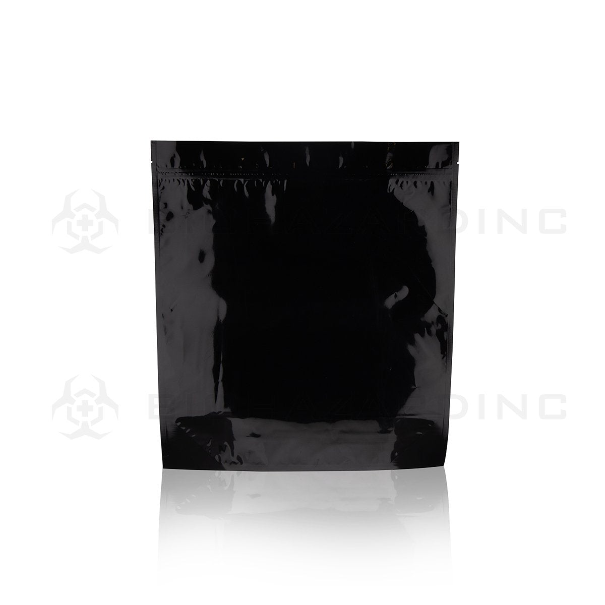Tamper Evident | Glossy Black Mylar Bags - Various Sizes Mylar Bag Biohazard Inc 448g - 1lb - 100 Count -  Tear Notch  