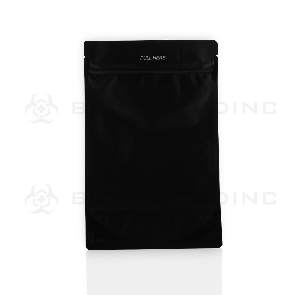 Child Resistant & Tamper Evident | Matte Black Mylar Bags | 6" x 9.25" - 28g - 250 Count Child Resistant Mylar Bag Biohazard Inc   