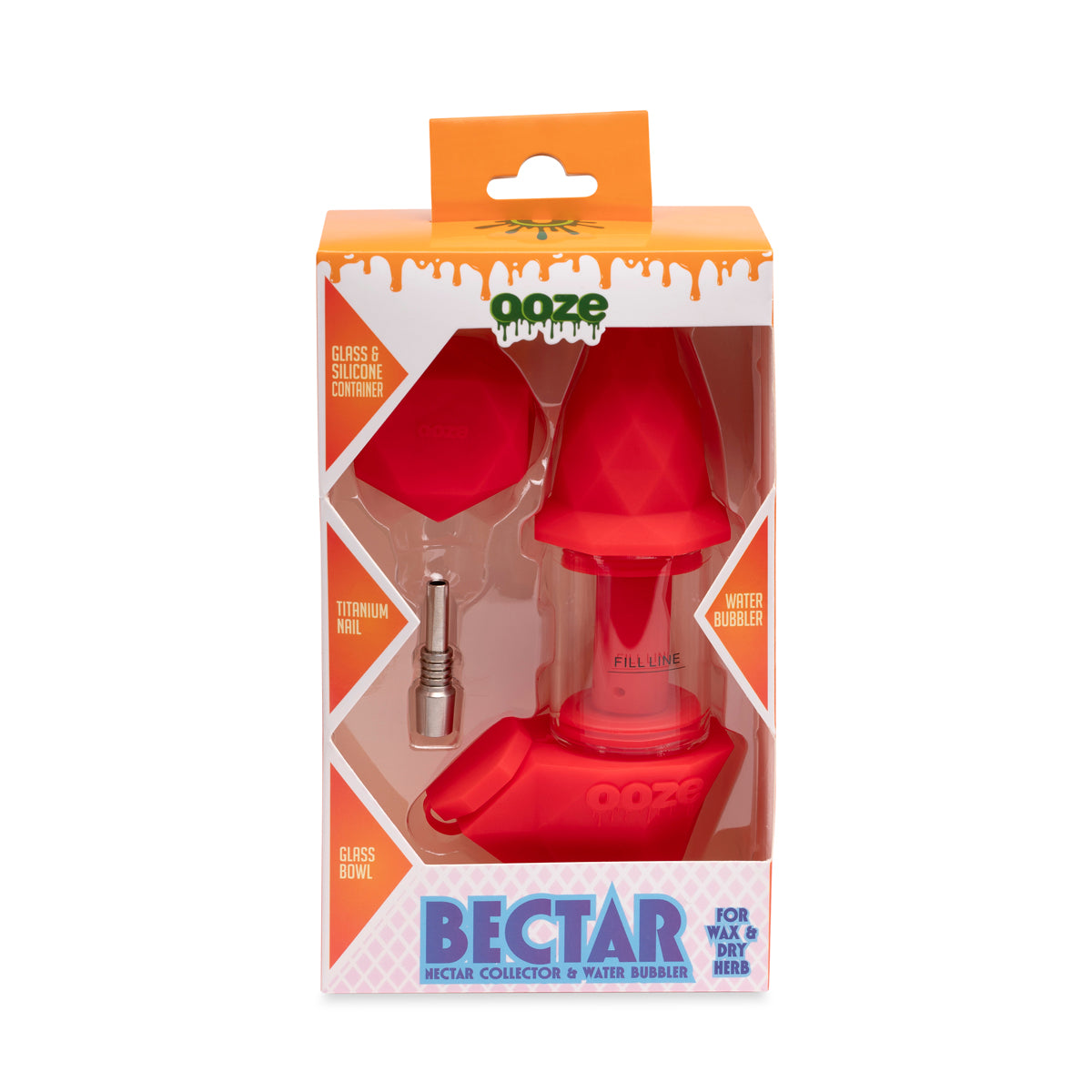 OOZE® | 4-in-1 BECTAR Silicone Nectar Collector & Water Bubbler | Various Colors Nectar Collector Biohazard Inc   