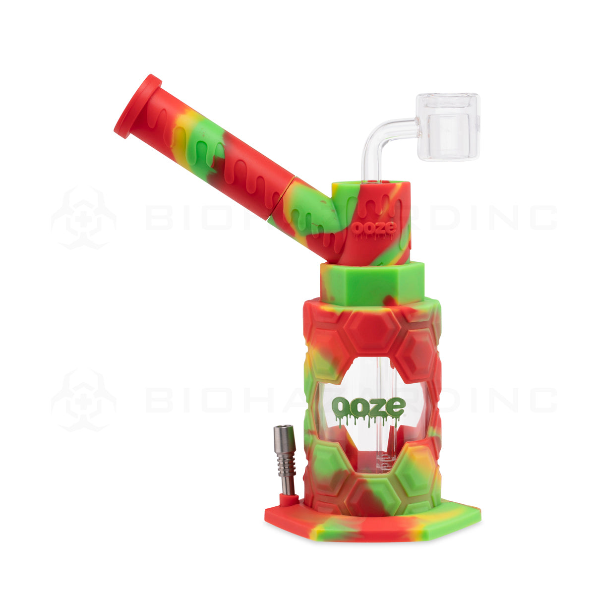 OOZE® | 4-in-1 MOJO Hybrid Silicone Nectar Collector & Water Pipe  Ooze Rasta  
