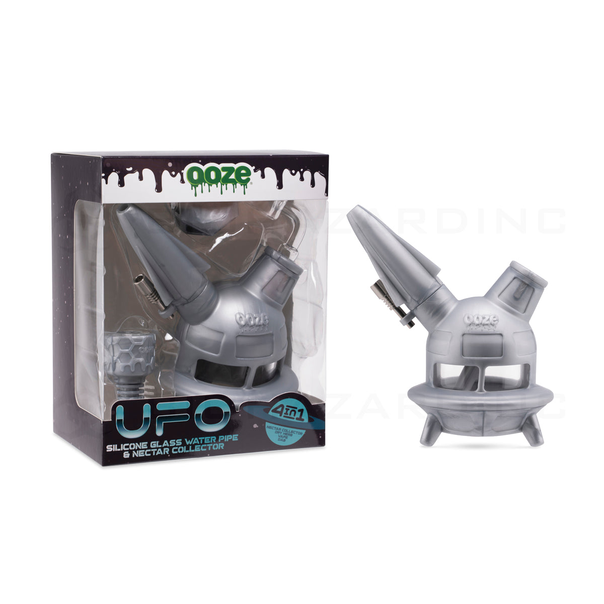 Ooze® | 4-in-1 UFO Hybrid Silicone Nectar Collector & Water Pipe | Var