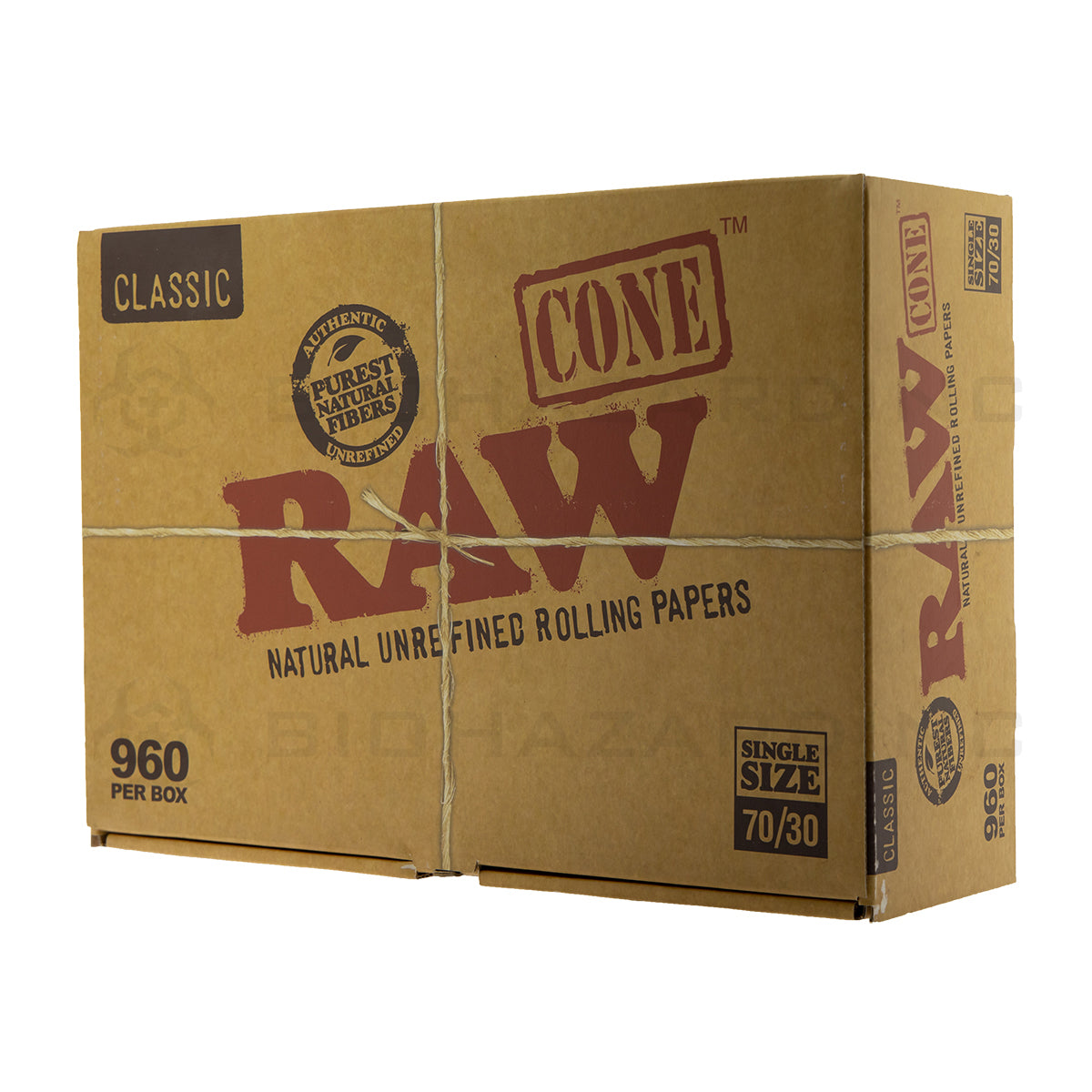 RAW® | Pre-Rolled Cones Dog Walker Size | 70mm - Unbleached Brown  - 960 Count Pre-Rolled Cones Raw   