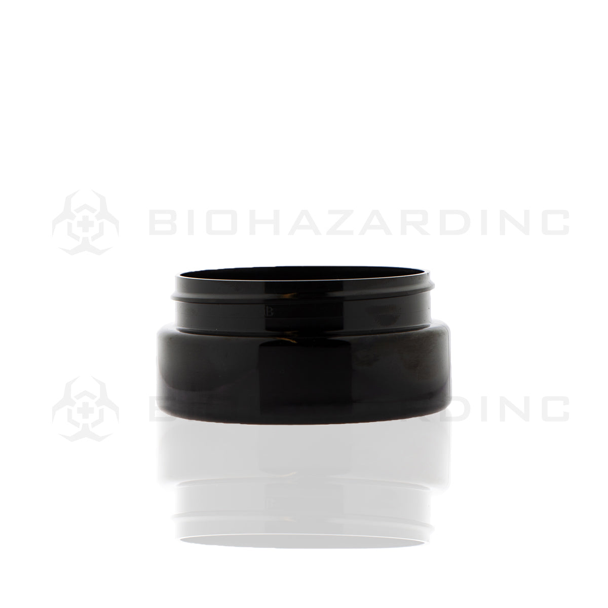 Plastic Jar | Straight Sided Plastic Jars - Black | 70mm - 3oz - 280 Count Plastic Jar Biohazard Inc   