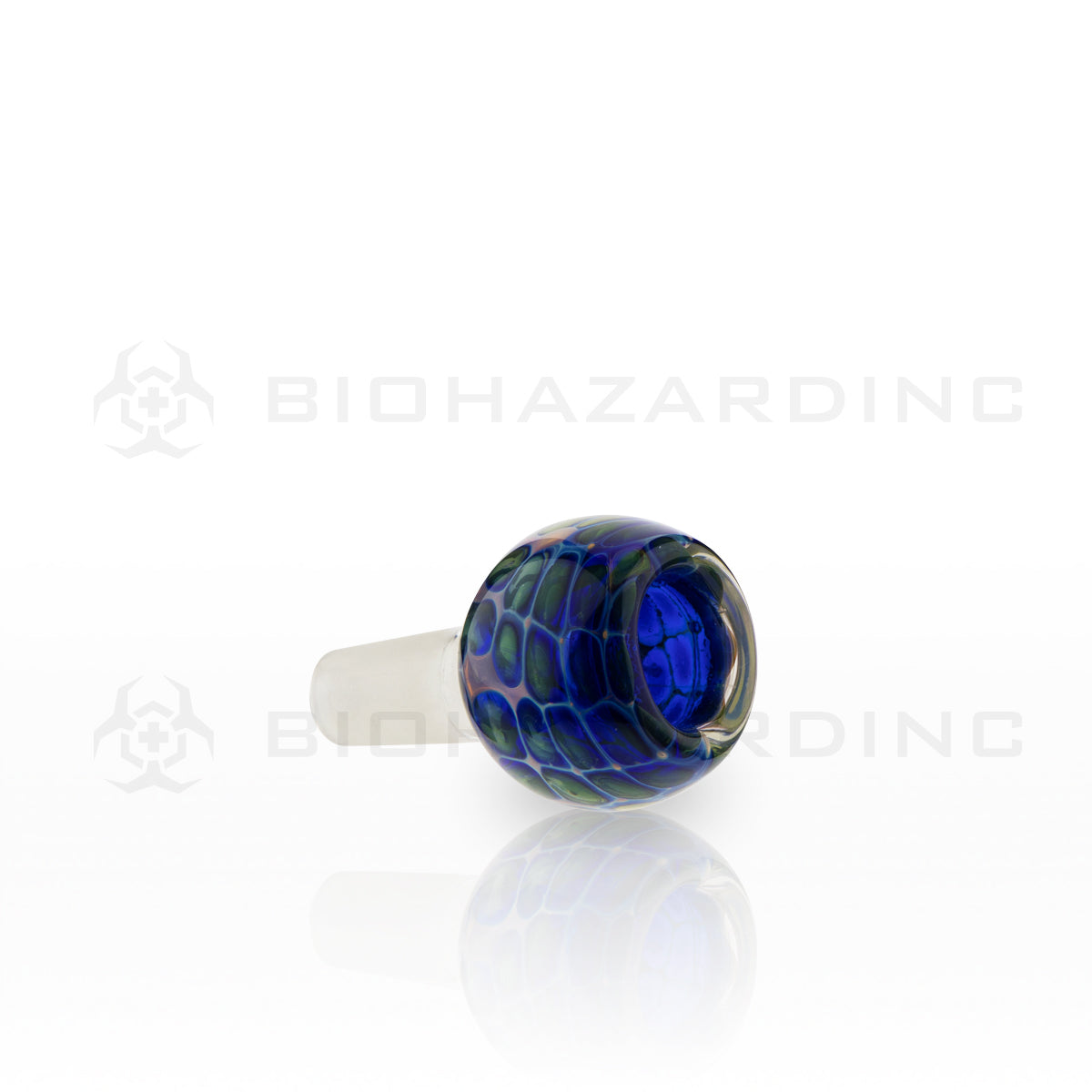 Bowl | Honeycomb Fume | 14mm - Blue Glass Bowl Biohazard Inc   