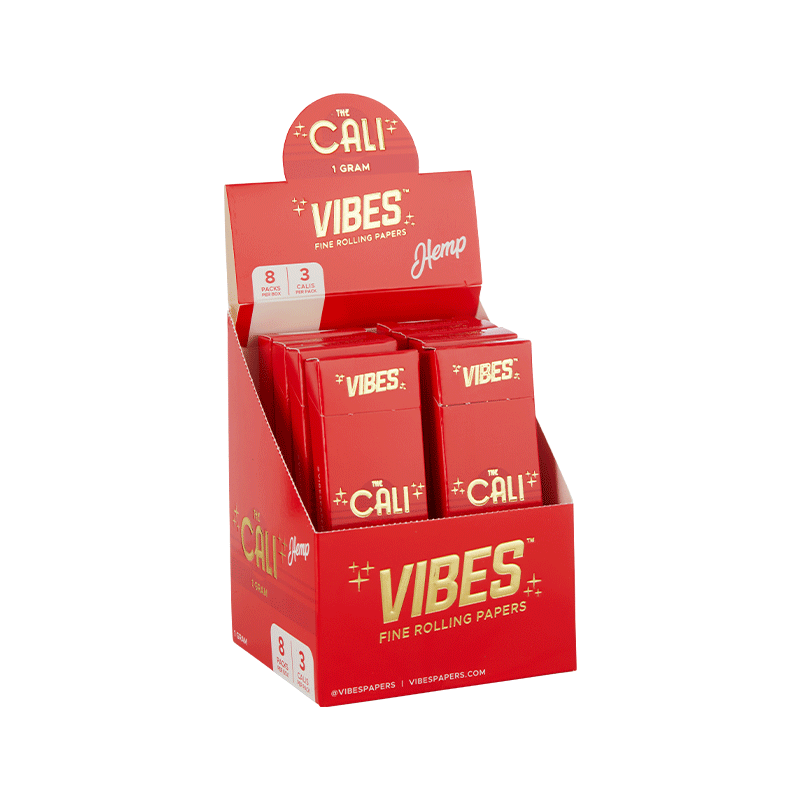 VIBES® | The CALI 1 Gram Pre-Rolled Cones | 110mm - Hemp - 8 Count Pre-Rolled Cones Vibes   