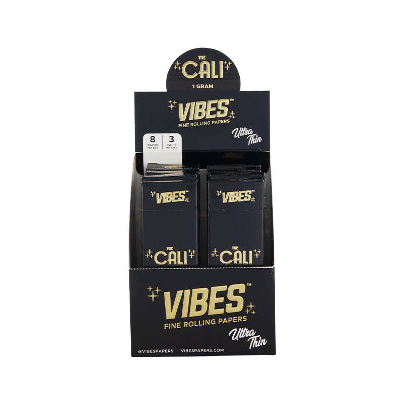 VIBES® | The CALI 1 Gram Pre-Rolled Cones | 110mm - Ultra Thin - 8 Count Pre-Rolled Cones Vibes   