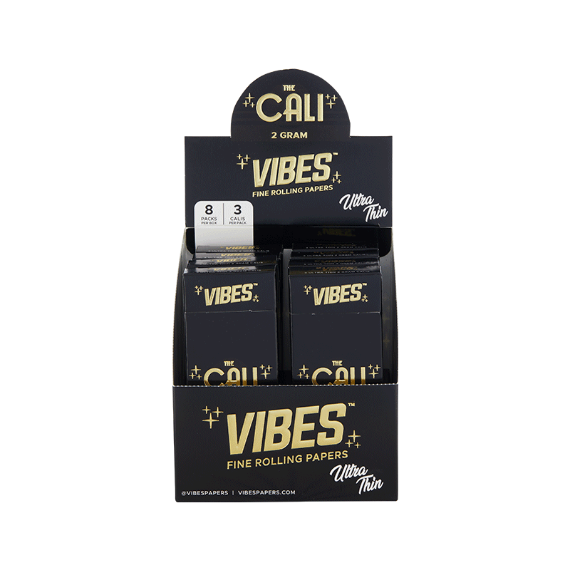 VIBES® | The CALI 2 Gram Pre-Rolled Cones | 110mm - Ultra Thin - 8 Count Pre-Rolled Cones Vibes   