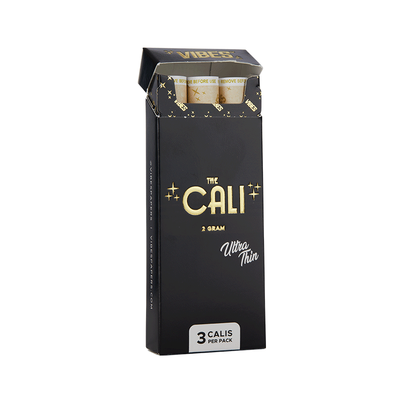 VIBES® | The CALI 2 Gram Pre-Rolled Cones | 110mm - Ultra Thin - 8 Count Pre-Rolled Cones Vibes   