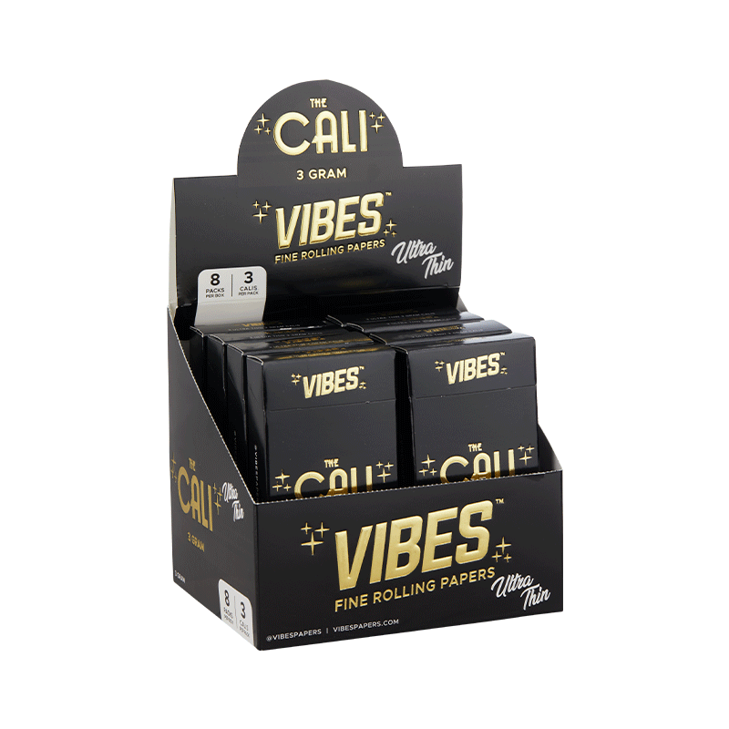 VIBES® | The CALI 3 Gram Pre-Rolled Cones | 110mm - Ultra Thin - 8 Count Pre-Rolled Cones Vibes   