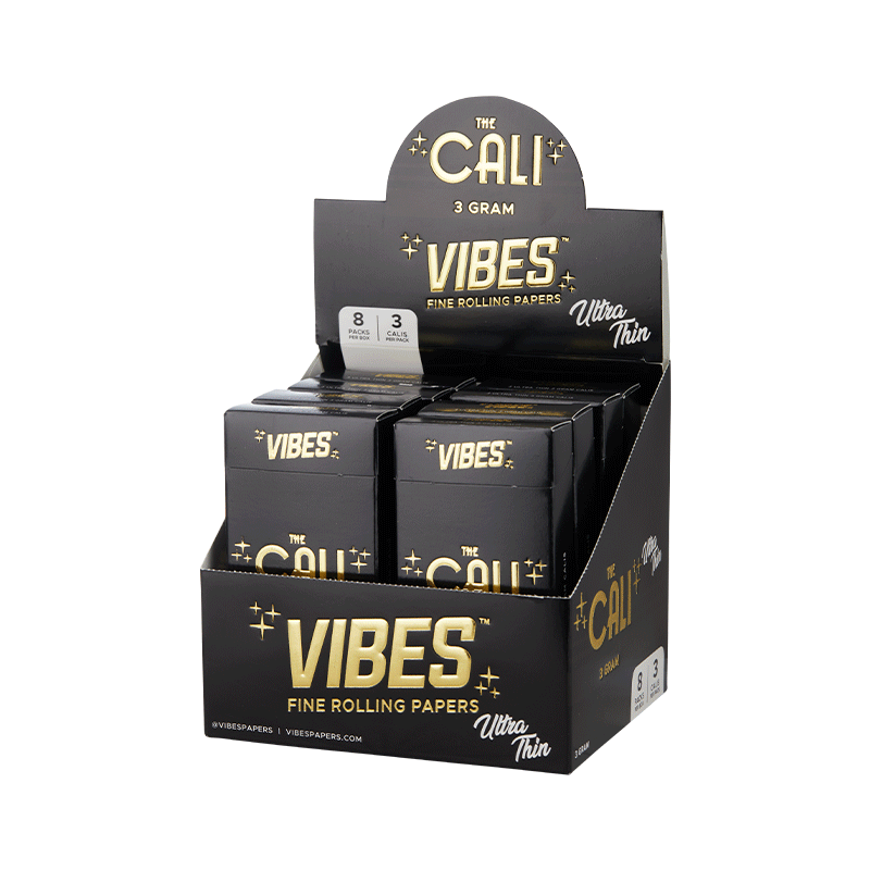VIBES® | The CALI 3 Gram Pre-Rolled Cones | 110mm - Ultra Thin - 8 Count Pre-Rolled Cones Vibes   