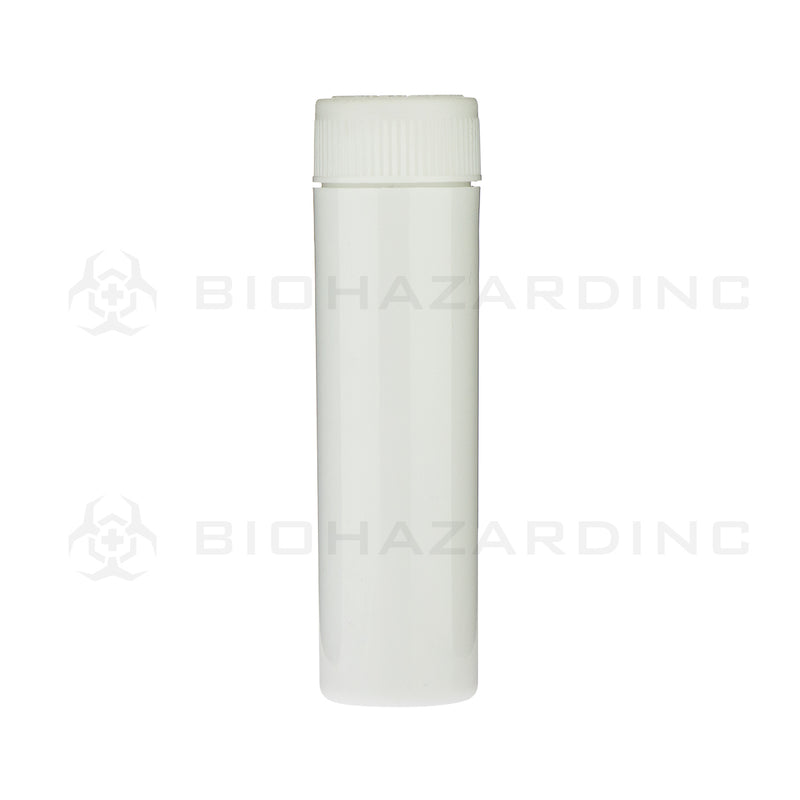 Child Resistant | Push & Turn Vape Cartridge White Tubes w/ White Caps | Various Sizes Storage Tube Biohazard Inc 78 mm - 600 Count  