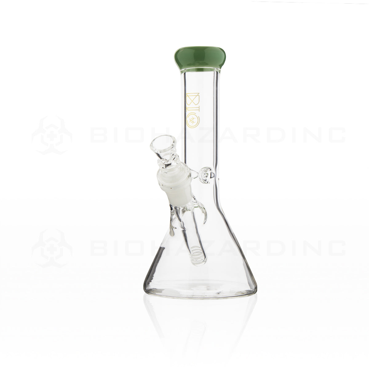 BIO Glass | Classic Mini Beaker Water Pipe | 8" - 14mm Glass Bong Biohazard Inc Lake Green  