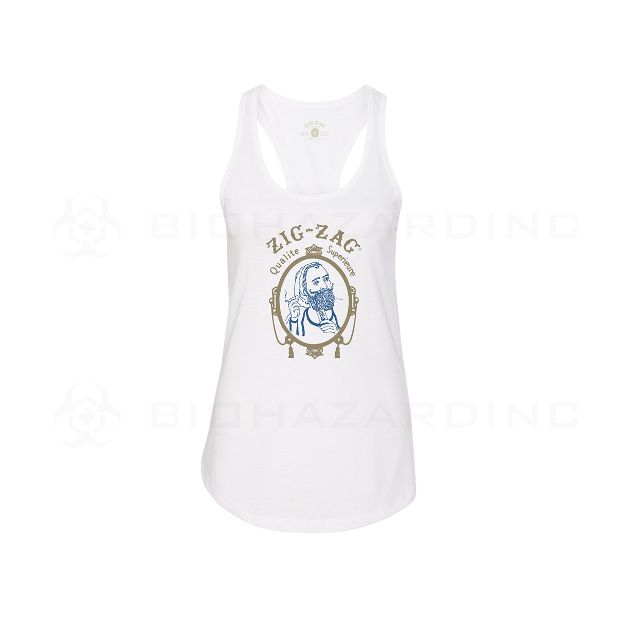 Zig-Zag® | Classic Emblem Women's White Tank Top T-shirt Zig Zag Small  