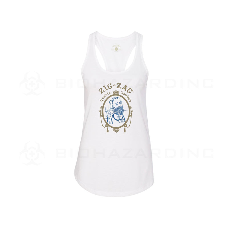 Zig-Zag® | Classic Emblem Women's White Tank Top T-shirt Zig Zag Small  