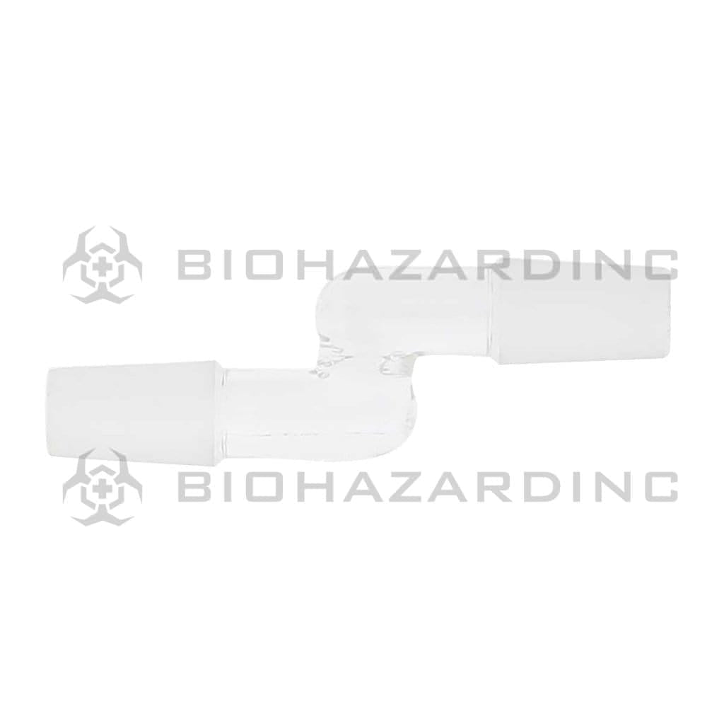 Adapter | Bent 14mm/14mm Male Glass Bong Adapter Biohazard Inc   