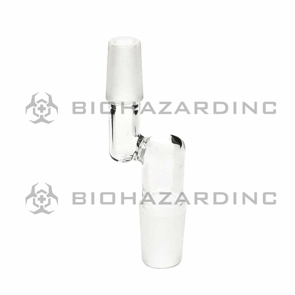 Adapter | Bent 19mm/14mm Male - 20 Count Glass Bong Adapter Biohazard Inc   