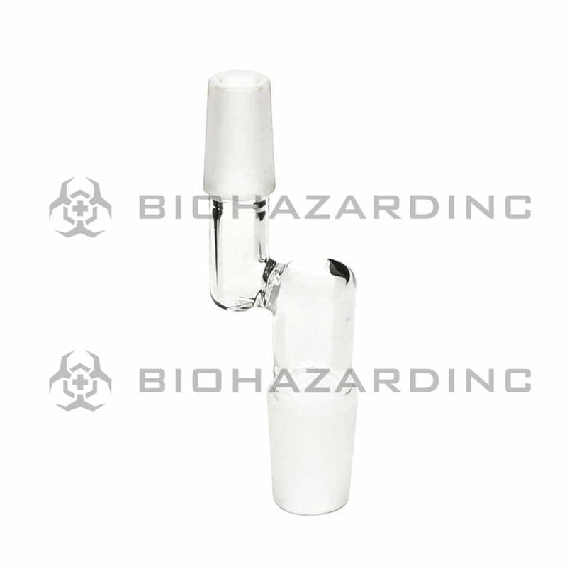 Adapter | Bent 19mm/14mm Male - 20 Count Glass Bong Adapter Biohazard Inc   