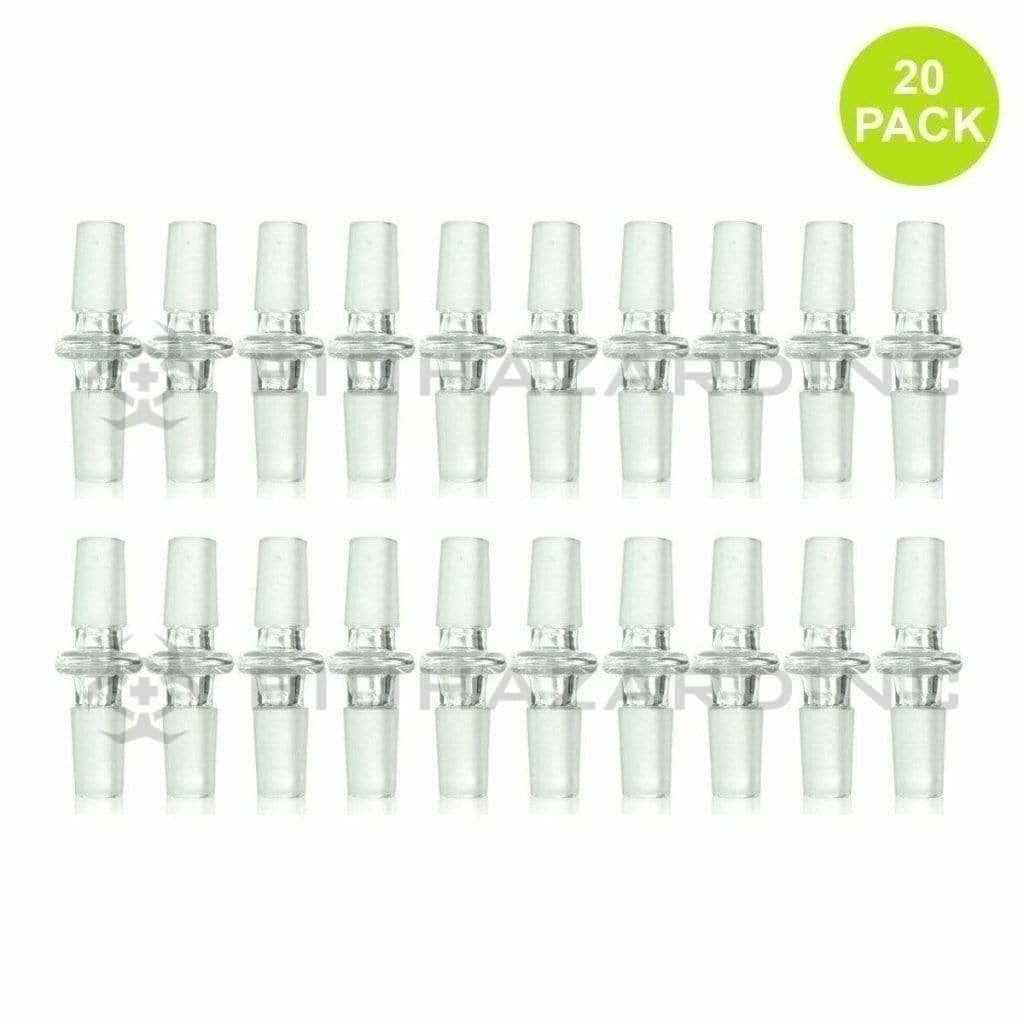 Adapter |  Straight 14mm/14mm Male - 20 Count Glass Bong Adapter Biohazard Inc   