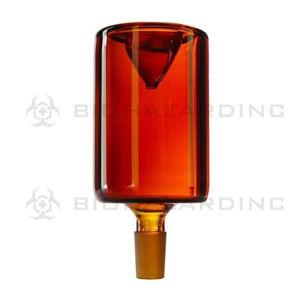 Bowl | Cylinder Bowl 50mm | 14mm - Various Colors Glass Bowl Biohazard Inc Amber  