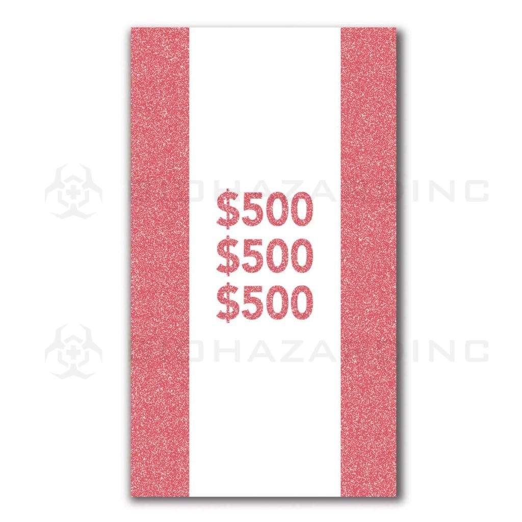 $500 Red Currency Strap - 100 Bill Capacity | 1,000 Count Currency Strap Biohazard Inc   