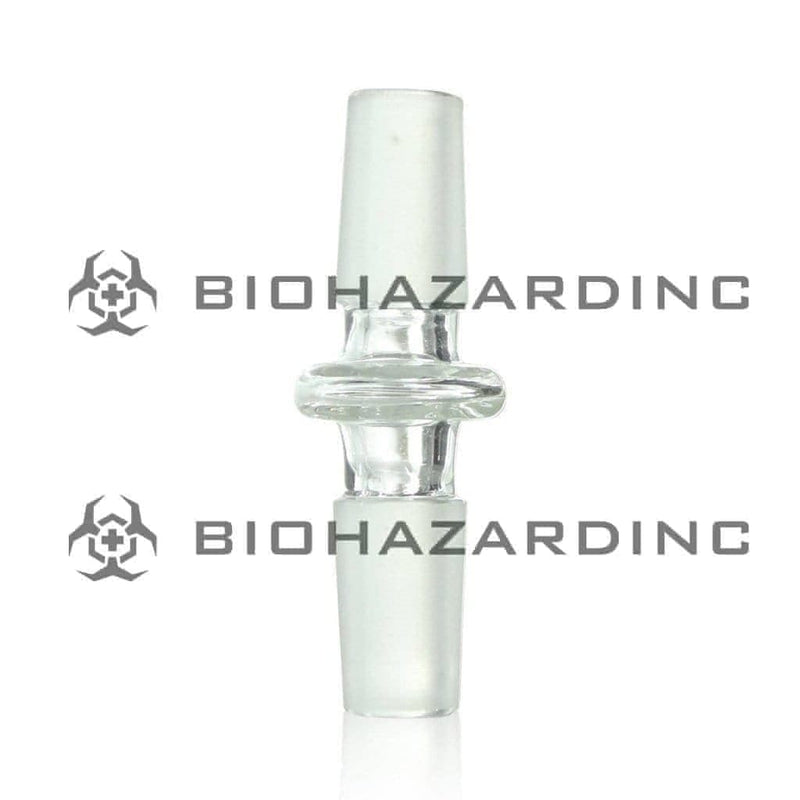 Adapter | Straight 14mm/14mm Male Glass Bong Adapter Biohazard Inc   