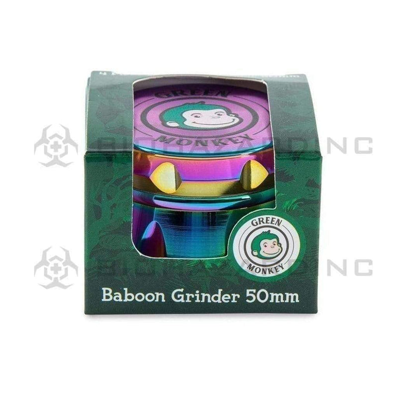 Green Monkey | Baboon Metal Grinder | 4 Piece - 50mm - Various Colors Metal Grinder Green Monkey   