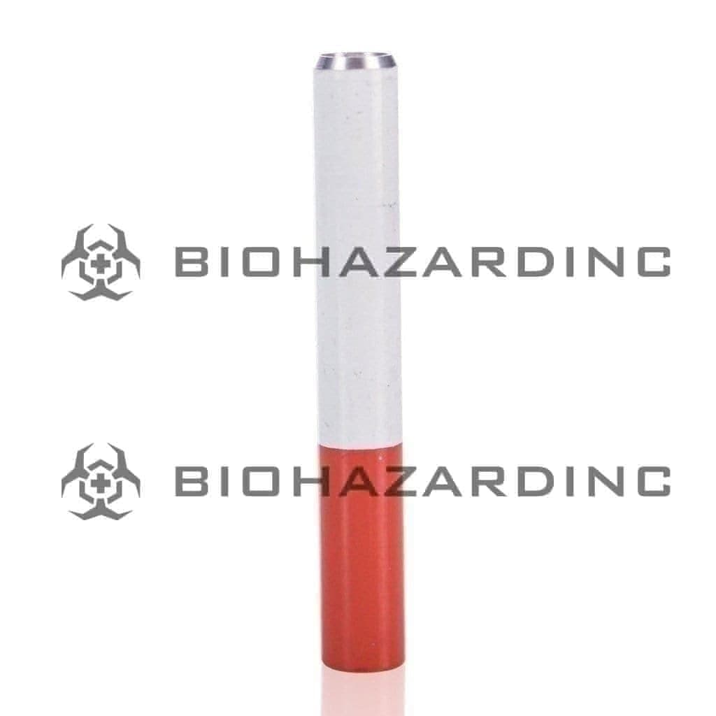 Novelty | Cigarette Chillum Hand Pipe | Metal - 100 Count - Various Sizes Metal Hand Pipe Biohazard Inc 2.5"  