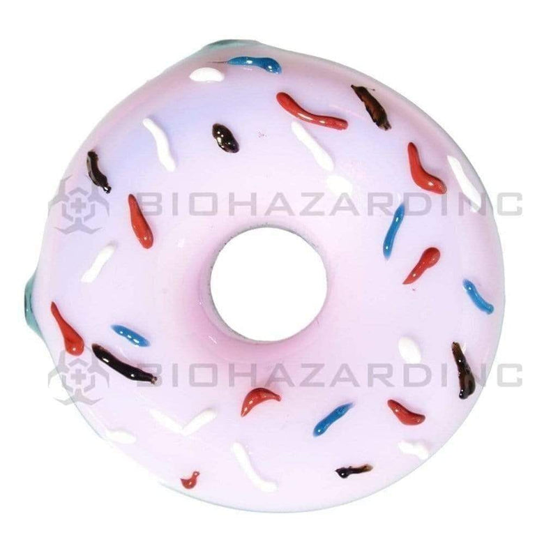 Novelty | Donut Glass Hand Pipe w/ Sprinkles | 3" - Glass - Various Colors Glass Hand Pipe Biohazard Inc   