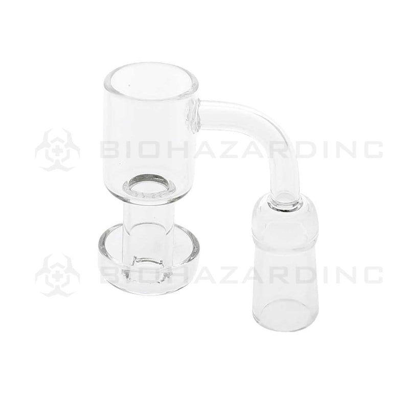 Banger | Double Dish Vacuum | 14mm - Female Quartz Banger Biohazard Inc   