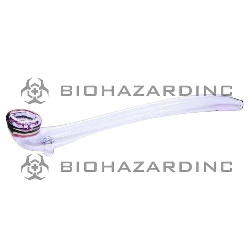 Hand Pipe | Gandalf Hand Pipe w/ Accented Rods | 14" - Glass - Various Colors Sherlock Hand Pipe Biohazard Inc Purple  