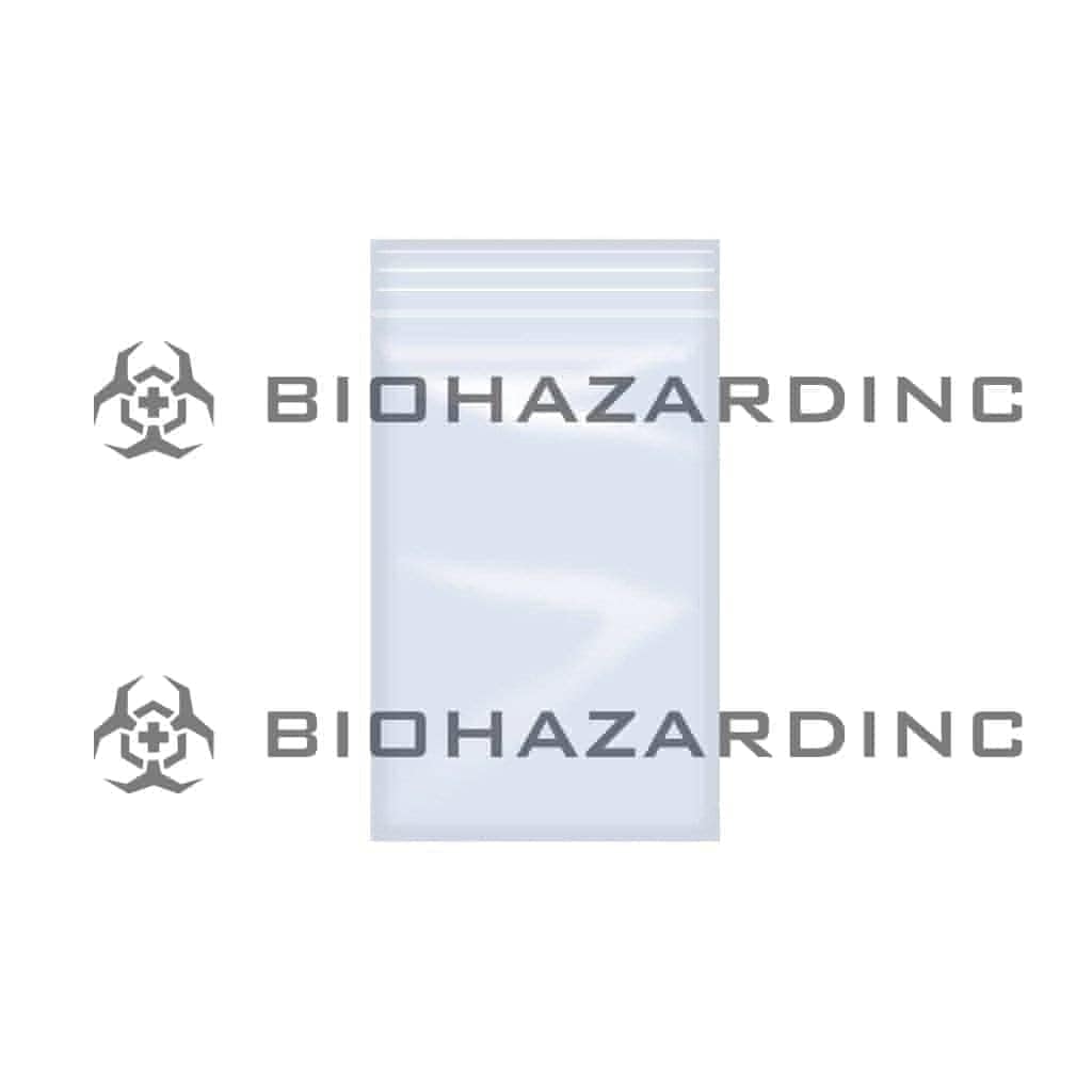 Zip Lock | Plastic Zip Lock Baggies | 2" x 3" - Clear - 1,000 Count Storage Bag Biohazard Inc   